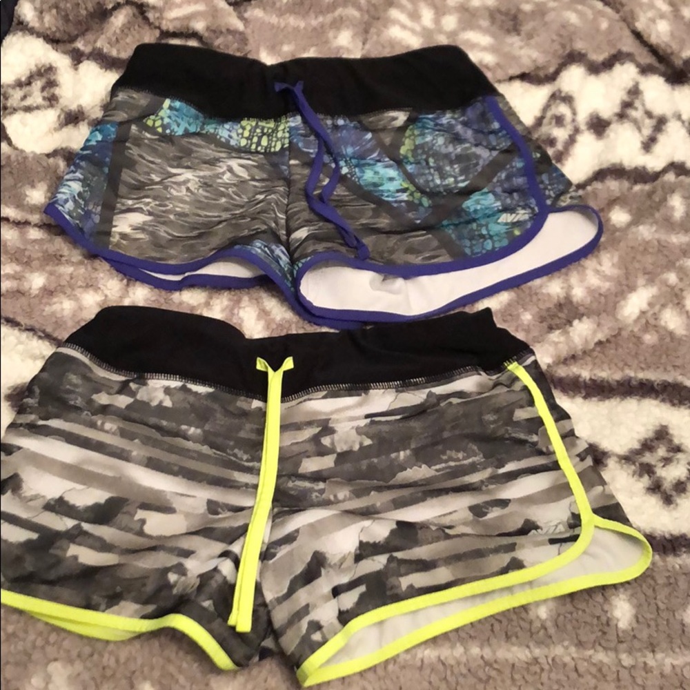 2 pairs of printed athletic shorts